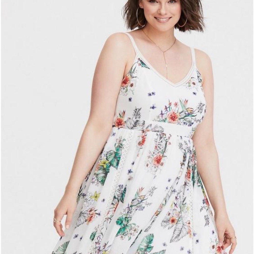 Floral White Dress